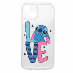 Чохол з розділу Ліло та Стіч Стіч Love для Apple iPhone 15 - FATLINE Чохол з розділу Ліло та Стіч Стіч Love для Apple iPhone 15