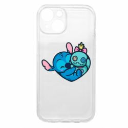 Чохол з розділу Ліло та Стіч Стіч з лялькою для Apple iPhone 15 - FATLINE Чохол з розділу Ліло та Стіч Стіч з лялькою для Apple iPhone 15