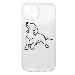 Чехол из раздела Собака Такса Минималистичный Арт для Apple iPhone 15 - FATLINE Чехол из раздела Собака Такса Минималистичный Арт для Apple iPhone 15