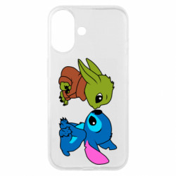 Чехол из раздела Star Wars Baby Yoda And Stitch для Apple iPhone 16 - FATLINE Чехол из раздела Star Wars Baby Yoda And Stitch для Apple iPhone 16