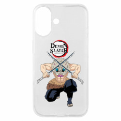 Чехол из раздела Demon Slayer Inosuke and Logo для Apple iPhone 16