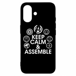 Чехол из раздела Мстители Keep calm & assemble для Apple iPhone 16 - FATLINE Чехол из раздела Мстители Keep calm & assemble для Apple iPhone 16