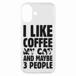 Чехол из раздела Любителям кофе Люблю кофе и котов для Apple iPhone 16