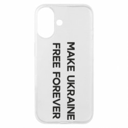 Чехол из раздела Freedom MAKE UKRAINE FREE FOREVER для Apple iPhone 16