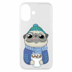 Чехол из раздела Любителям кофе Мопс любит кофе для Apple iPhone 16