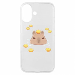 Чехол из раздела Капибара Морда капибары для Apple iPhone 16 - FATLINE Чехол из раздела Капибара Морда капибары для Apple iPhone 16
