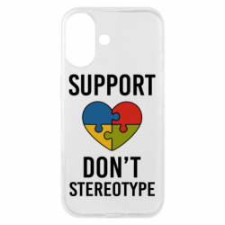 Чехол из раздела Авторские принты Поддержи, не стереотипизируй для Apple iPhone 16 - FATLINE Чехол из раздела Авторские принты Поддержи, не стереотипизируй для Apple iPhone 16