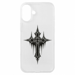 Чехол из раздела Крест Готический крест Lost Soul черный для Apple iPhone 16 Plus