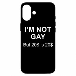 Чехол из раздела Прикольные надписи I'm not gay, but 20$ is 20$ для Apple iPhone 16 Plus - FATLINE Чехол из раздела Прикольные надписи I'm not gay, but 20$ is 20$ для Apple iPhone 16 Plus