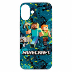 Чехол из раздела Minecraft Minecraft Steve Alex And Dog для Apple iPhone 16 Plus - FATLINE Чехол из раздела Minecraft Minecraft Steve Alex And Dog для Apple iPhone 16 Plus