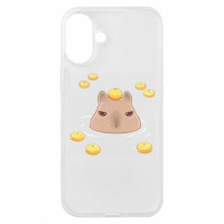 Чехол из раздела Капибара Морда капибары для Apple iPhone 16 Plus - FATLINE Чехол из раздела Капибара Морда капибары для Apple iPhone 16 Plus