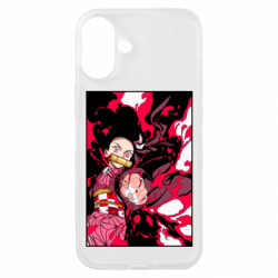 Чехол из раздела Demon Slayer Nezuko dynamic art для Apple iPhone 16 Plus