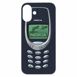 Чехол из раздела Old School Nokia 3310 для Apple iPhone 16 Plus - FATLINE Чехол из раздела Old School Nokia 3310 для Apple iPhone 16 Plus