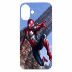 Чехол из раздела masha Spiderman in flight для Apple iPhone 16 Plus - FATLINE Чехол из раздела masha Spiderman in flight для Apple iPhone 16 Plus