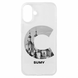 Чехол из раздела Города Украины: Монохром Sumy Black & White для Apple iPhone 16 Plus - FATLINE Чехол из раздела Города Украины: Монохром Sumy Black & White для Apple iPhone 16 Plus