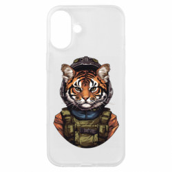 Чехол из раздела Тигр Тигр в военной форме арт для Apple iPhone 16 Plus