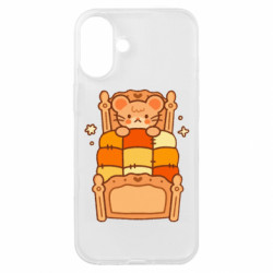 Чехол из раздела Мышь Уставший мышенок для Apple iPhone 16 Plus - FATLINE Чехол из раздела Мышь Уставший мышенок для Apple iPhone 16 Plus