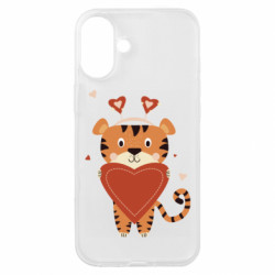 Чехол из раздела Тигр Влюбленный Тигр с большим сердцем для Apple iPhone 16 Plus