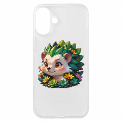 Чехол из раздела ShelganenOK Зеленый ёжик в суккулентах для Apple iPhone 16 Plus - FATLINE Чехол из раздела ShelganenOK Зеленый ёжик в суккулентах для Apple iPhone 16 Plus