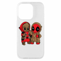 Чехол из раздела Стражи Галактики Baby Groot And Deadpool для Apple iPhone 16 Pro