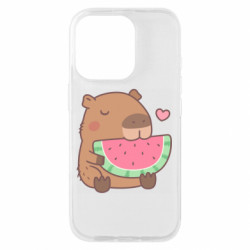 Чехол из раздела Капибара Capybara and Watermelon для Apple iPhone 16 Pro