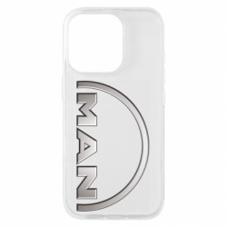 Чохол з розділу MAN Man metallic logo для Apple iPhone 16 Pro - FATLINE Чохол з розділу MAN Man metallic logo для Apple iPhone 16 Pro