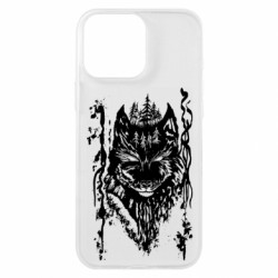 Чехол из раздела Волк Black wolf with patterns для Apple iPhone 16 Pro Max