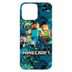 Чехол из раздела Minecraft Minecraft Steve Alex And Dog для Apple iPhone 16 Pro Max - FATLINE Чехол из раздела Minecraft Minecraft Steve Alex And Dog для Apple iPhone 16 Pro Max