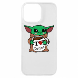 Чехол из раздела Любителям кофе Yoda and a mug with the inscription I love coffee для Apple iPhone 16 Pro Max