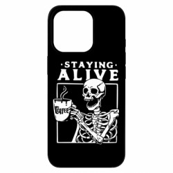 Чехол из раздела Любителям кофе Staying alive with coffee для Apple iPhone 16 Pro