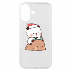 Чехол из раздела Медведь Рождественские чиби мишки для Apple iPhone 16 - FATLINE Чехол из раздела Медведь Рождественские чиби мишки для Apple iPhone 16