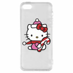 Чехол из раздела НОВЫЙ ГОД 2026 Christmas Kitty with candy для Apple iPhone 5 - FATLINE Чехол из раздела НОВЫЙ ГОД 2026 Christmas Kitty with candy для Apple iPhone 5