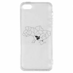Чехол из раздела Николаев Николаев на карте Украины для Apple iPhone 5 - FATLINE Чехол из раздела Николаев Николаев на карте Украины для Apple iPhone 5
