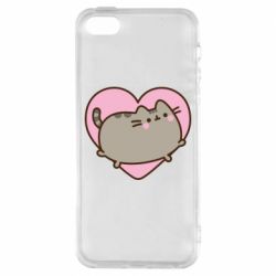 Чехол из раздела Pusheen Пушин В Сердечке для Apple iPhone 5 - FATLINE Чехол из раздела Pusheen Пушин В Сердечке для Apple iPhone 5