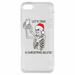Чехол из раздела Skeletons Christmas selfie для Apple iPhone 5S - FATLINE Чехол из раздела Skeletons Christmas selfie для Apple iPhone 5S