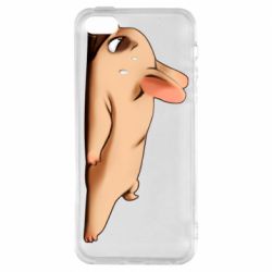 Чехол из раздела Бульдог Французький бульдог устал для Apple iPhone 5S - FATLINE Чехол из раздела Бульдог Французький бульдог устал для Apple iPhone 5S