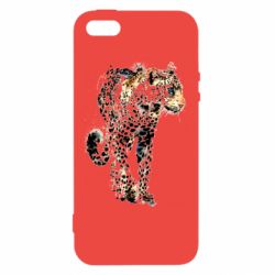 Чехол из раздела Леопард Леопард Акварель для Apple iPhone 5S - FATLINE Чехол из раздела Леопард Леопард Акварель для Apple iPhone 5S