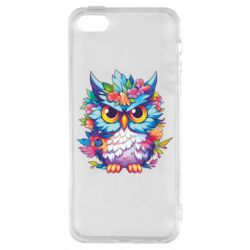 Чехол из раздела ShelganenOK сова цветочная для Apple iPhone 5S - FATLINE Чехол из раздела ShelganenOK сова цветочная для Apple iPhone 5S