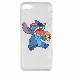 Чохол з розділу Ліло та Стіч Стіч з морозивом для Apple iPhone 5S - FATLINE Чохол з розділу Ліло та Стіч Стіч з морозивом для Apple iPhone 5S