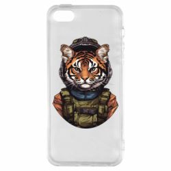 Чехол из раздела Тигр Тигр в военной форме арт для Apple iPhone 5S