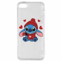 Чехол из раздела Лило и Стич Влюбленный Стич в шапке для Apple iPhone 5S - FATLINE Чехол из раздела Лило и Стич Влюбленный Стич в шапке для Apple iPhone 5S
