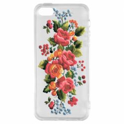 Чехол из раздела ShelganenOK Вышивка розы и ягоды для Apple iPhone 5 - FATLINE Чехол из раздела ShelganenOK Вышивка розы и ягоды для Apple iPhone 5