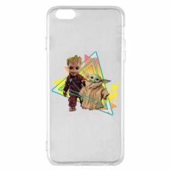 Чехол из раздела Стражи Галактики Baby yoda and baby groot для Apple iPhone 6 Plus/6S Plus
