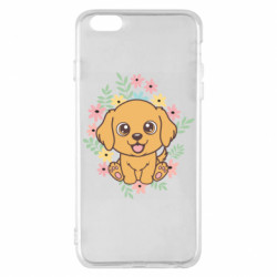 Чехол из раздела Авторские принты Собака флорист в цветках для Apple iPhone 6 Plus/6S Plus - FATLINE Чехол из раздела Авторские принты Собака флорист в цветках для Apple iPhone 6 Plus/6S Plus