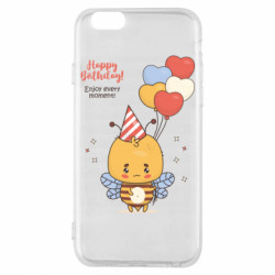 Чехол из раздела Авторские принты Happy birthday! Пчелка с воздушными шариками для Apple iPhone 6S - FATLINE Чехол из раздела Авторские принты Happy birthday! Пчелка с воздушными шариками для Apple iPhone 6S
