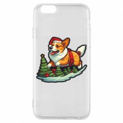 Чехол из раздела Авторские принты Рождество. Счастливый корги для Apple iPhone 6S - FATLINE Чехол из раздела Авторские принты Рождество. Счастливый корги для Apple iPhone 6S