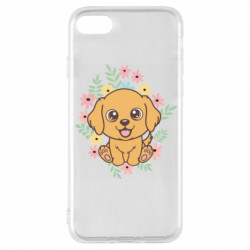 Чехол из раздела Авторские принты Собака флорист в цветках для Apple iPhone 8 - FATLINE Чехол из раздела Авторские принты Собака флорист в цветках для Apple iPhone 8