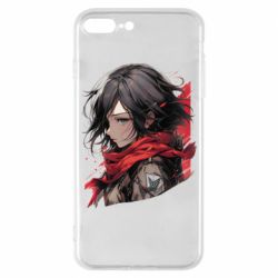 Чехол из раздела Атака на титанов портрет Микасы из Атаки титанов для Apple iPhone 8 Plus