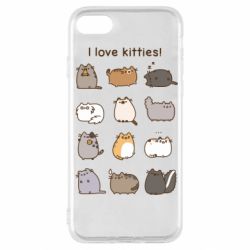 Чохол з розділу Pusheen I Love Kitties! для Apple iPhone SE 2020 - FATLINE Чохол з розділу Pusheen I Love Kitties! для Apple iPhone SE 2020