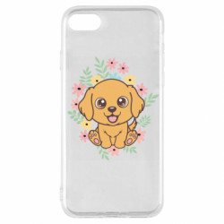 Чехол из раздела Авторские принты Собака флорист в цветках для Apple iPhone SE 2022 - FATLINE Чехол из раздела Авторские принты Собака флорист в цветках для Apple iPhone SE 2022